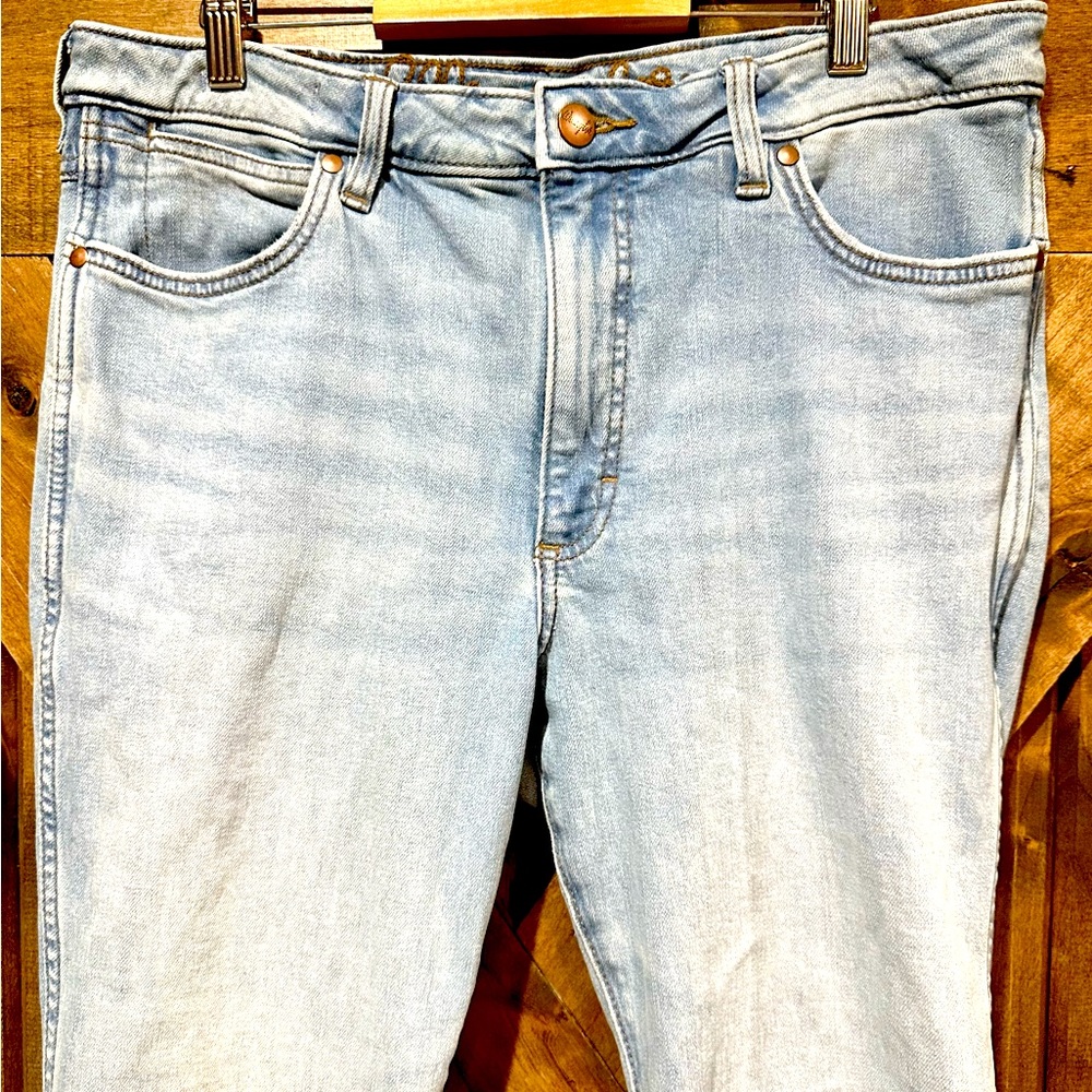 Wrangler Light Blue High-Waist Flare Jeans - Picture 11 of 16